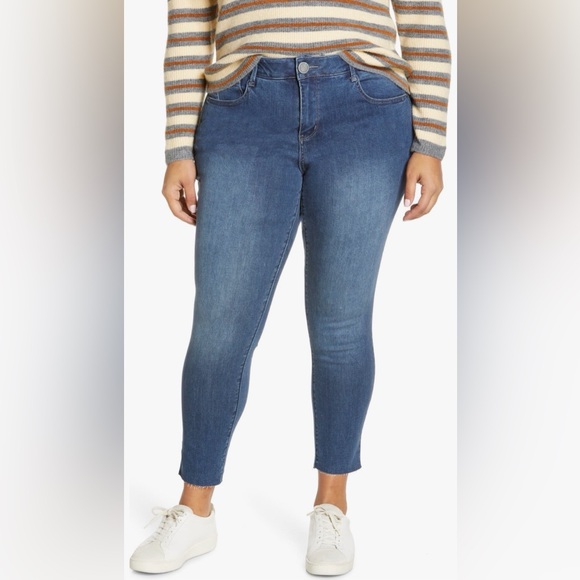 Wit & Wisdom ‘Ab’Solution High Waist Raw Hem Skinny Jeans - Picture 6 of 7